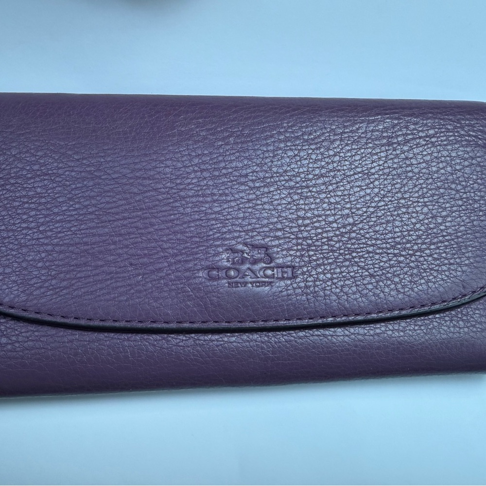 Coach Purple Leather Wallet